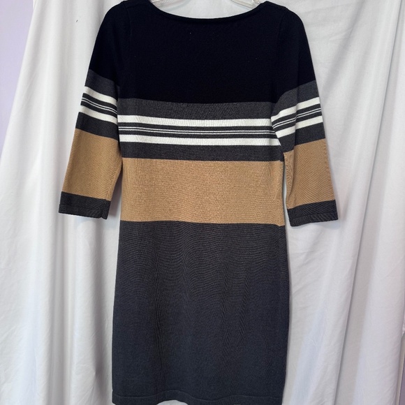Calvin Klein Striped Fall Winter Sweater Dress Medium - Picture 1 of 6